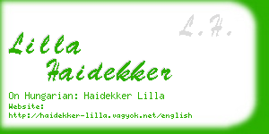 lilla haidekker business card